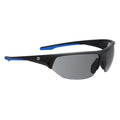 black/blue, Smoke Anti-Fog | side angle view of sports eyewear | GE Safety Glasses 06 Series | Sporty Half-Frame ANSI Z87.1 | GE106SAF