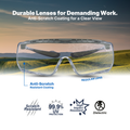 Clear Anti-Scratch | GE112C | Safety Glasses Over The Glass | ANSI Z87.1 Compliant