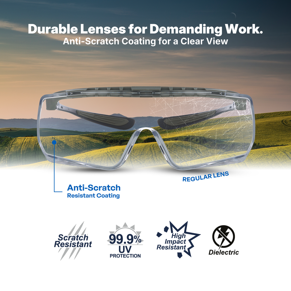 GE112C | Safety Glasses Over The Glass | ANSI Z87.1 Compliant