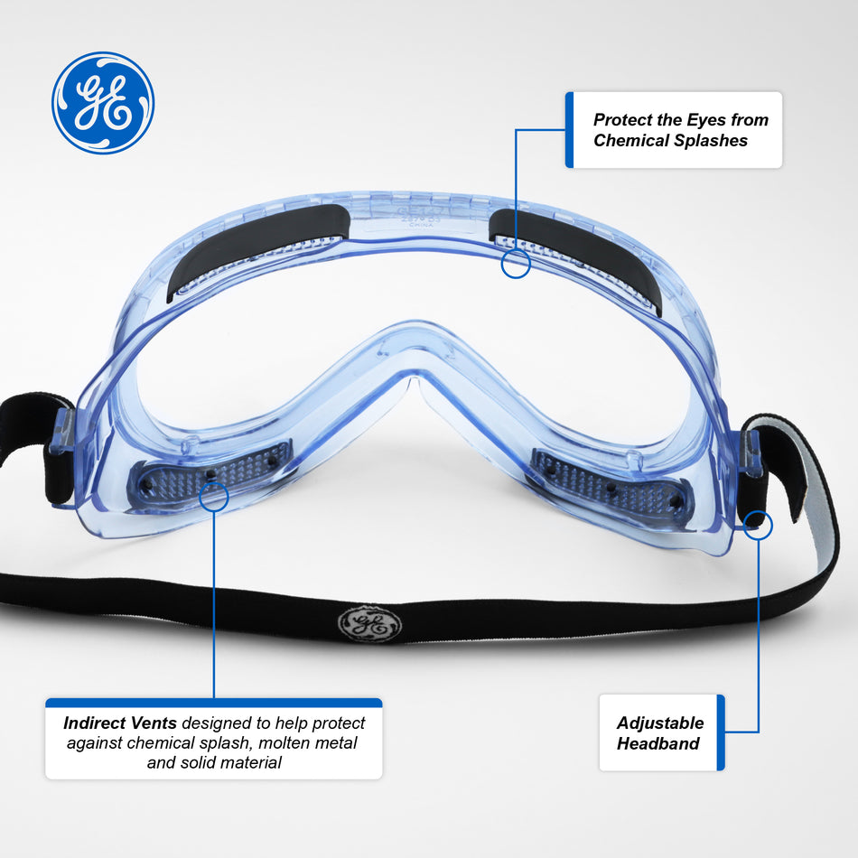 Safety Goggles | Indirect Ventilation, ANSI Z87.1 & EN 166 | GE147C