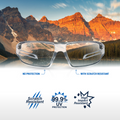 clear, Clear Anti-Scratch | GE PPE 14 Series Frameless Safety Glasses | ANSI Z87.1 | GE114C