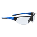blue/black, Clear Anti-Fog | three-quarter angle view of sporty eyewear | GE Safety Glasses 06 Series | Sporty Half-Frame ANSI Z87.1 | GE206CAF
