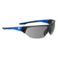 blue/black, Smoke Anti-Fog | side profile view of sporty sunglasses | GE Safety Glasses 06 Series | Sporty Half-Frame ANSI Z87.1 | GE206SAF