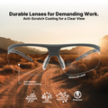 gray, Clear Anti-Scratch | front view on desert landscape background | 08 Series - Safety Glasses | GE308C