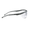 gray, Clear Anti-Scratch | side view with clear lenses and temple detail | 08 Series - Safety Glasses | GE308C
