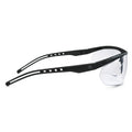 black, Clear Anti-Fog | three-quarter side view with clear lenses | 08 Series - Safety Glasses | GE208CAF