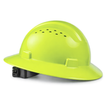 Hi-Vis Lime | Full Brim Vented Hard Hat with 4-Point Ratchet Suspension – Type 1 Class C | GH32HN