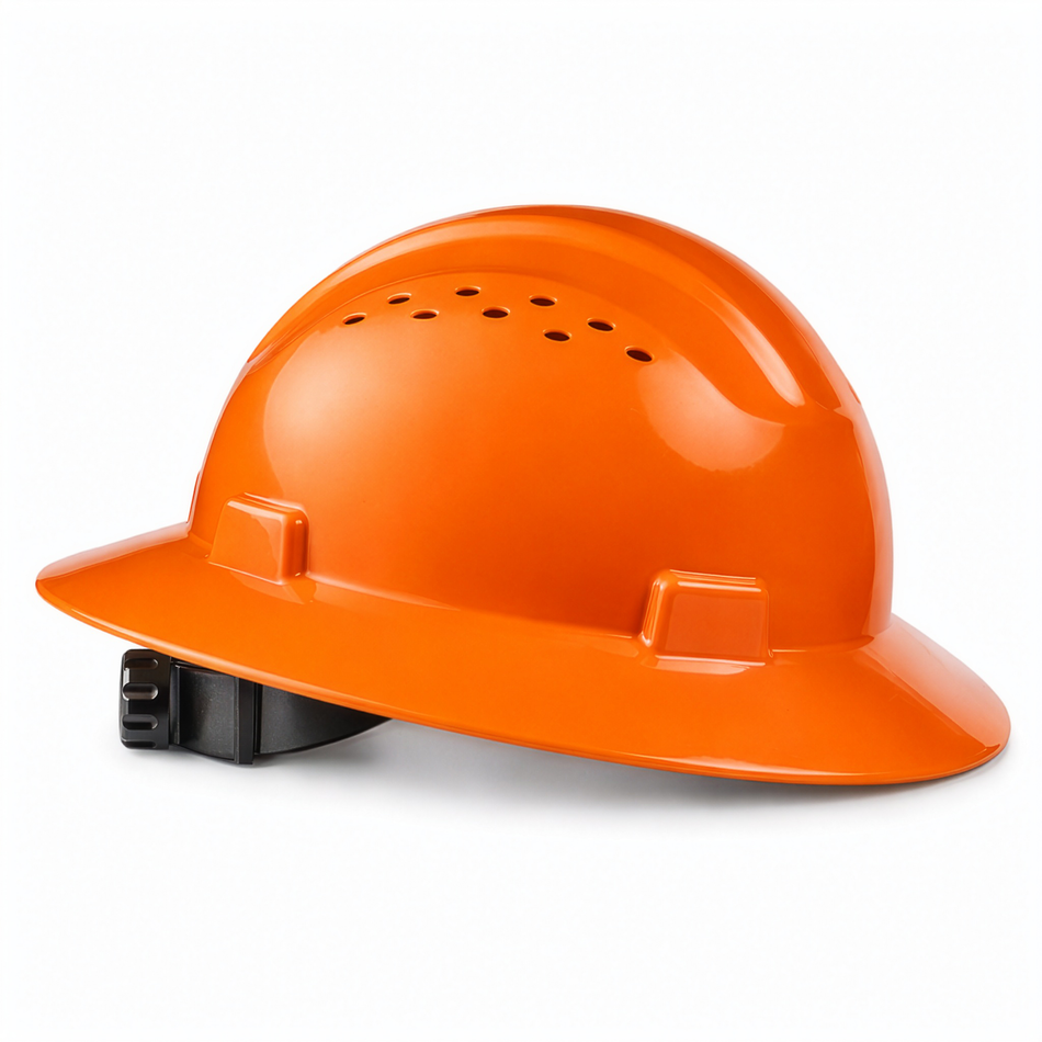 orange | Full Brim Vented Hard Hat with 4-Point Ratchet Suspension – Type 1 Class C | GH328O