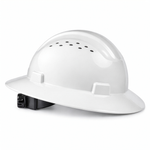 white | Full Brim Vented Hard Hat with 4-Point Ratchet Suspension – Type 1 Class C | GH328W