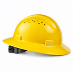 yellow | Full Brim Vented Hard Hat with 4-Point Ratchet Suspension – Type 1 Class C | GH328Y