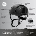 black | Vented Safety Helmet GH400BK  | ANSI Type 1, Class C