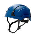 blue, Vented | three-quarter view showing ventilation and straps | Safety Helmet | Type 2, Vented with Koroyd® | GH500B