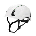 white, Vented | three-quarter view showing ventilation slots and straps | Safety Helmet | Type 2, Vented with Koroyd® | GH500W
