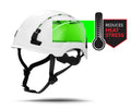 white, Vented | three quarter view with heat reduction feature highlighted | Safety Helmet | Type 2, Vented with Koroyd® | GH500W