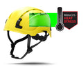 yellow, Vented | three-quarter view showing ventilation technology | Safety Helmet | Type 2, Vented with Koroyd® | GH500Y