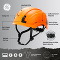 orange, Vented | labeled technical diagram of safety helmet | Safety Helmet | Type 2, Vented with Koroyd® | GH500O