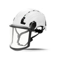 black | three-quarter view with attached face shield visor | Anti-Fog Full Face Visor Kit | GH603