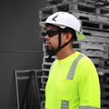 black, Smoke anti-Fog | ANSI Z87.1 & Adjustable Temples | 01 Series - Adjustable Wrap Around Safety Glasses | GE201SAF