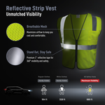 green | Safety Vest | Class 2, Type R, ANSI 107-2020