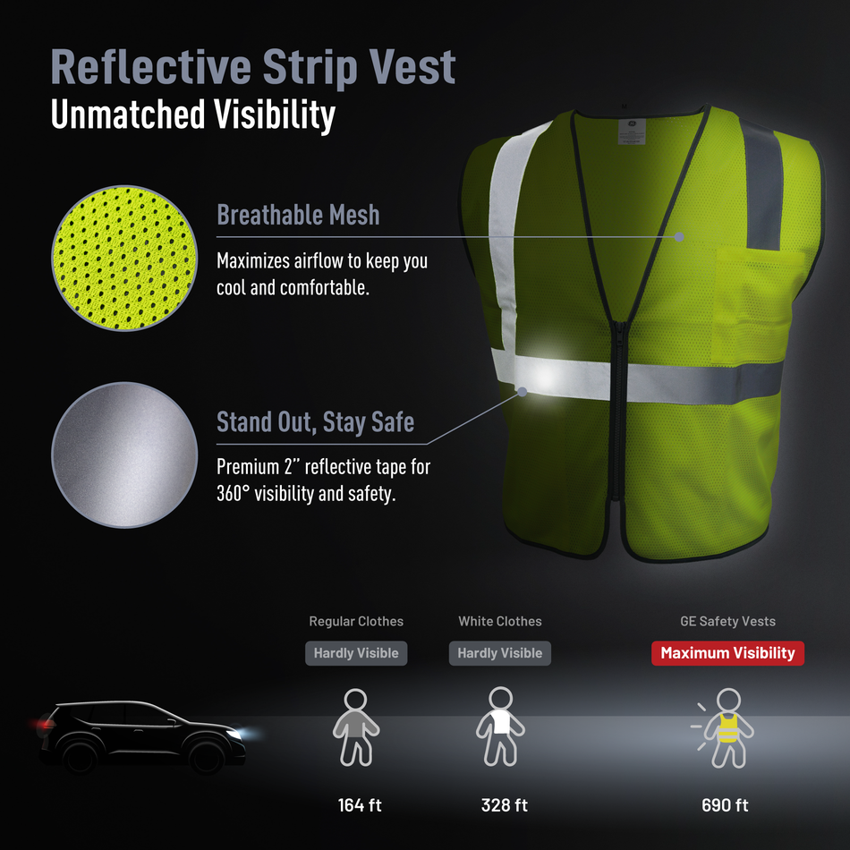 green | Safety Vest | Class 2, Type R, ANSI 107-2020