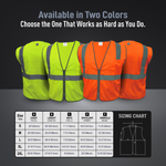 orange | Safety Vest | Class 2, Type R, ANSI 107-2020