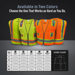 orange | Surveyor Vest | Class 2 ANSI 107-2020