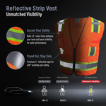 orange | Surveyor Vest | Class 2 ANSI 107-2020