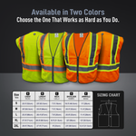 Orange | Safety Vest | ANSI Class 2 High Visibility