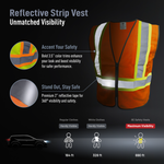 Orange | Safety Vest | ANSI Class 2 High Visibility