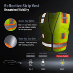 green | Surveyor Vest | Class 2 ANSI 107-2020