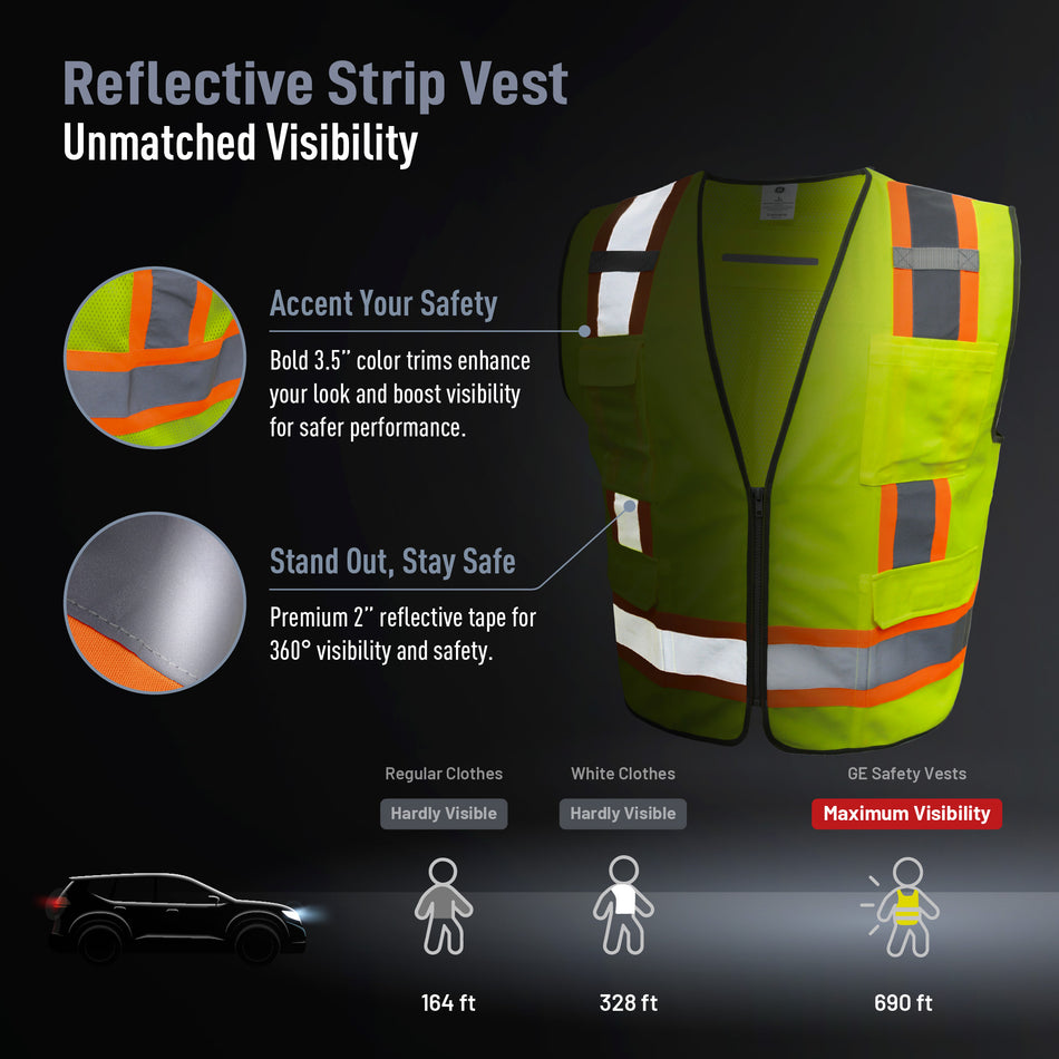 green | Surveyor Vest | Class 2 ANSI 107-2020