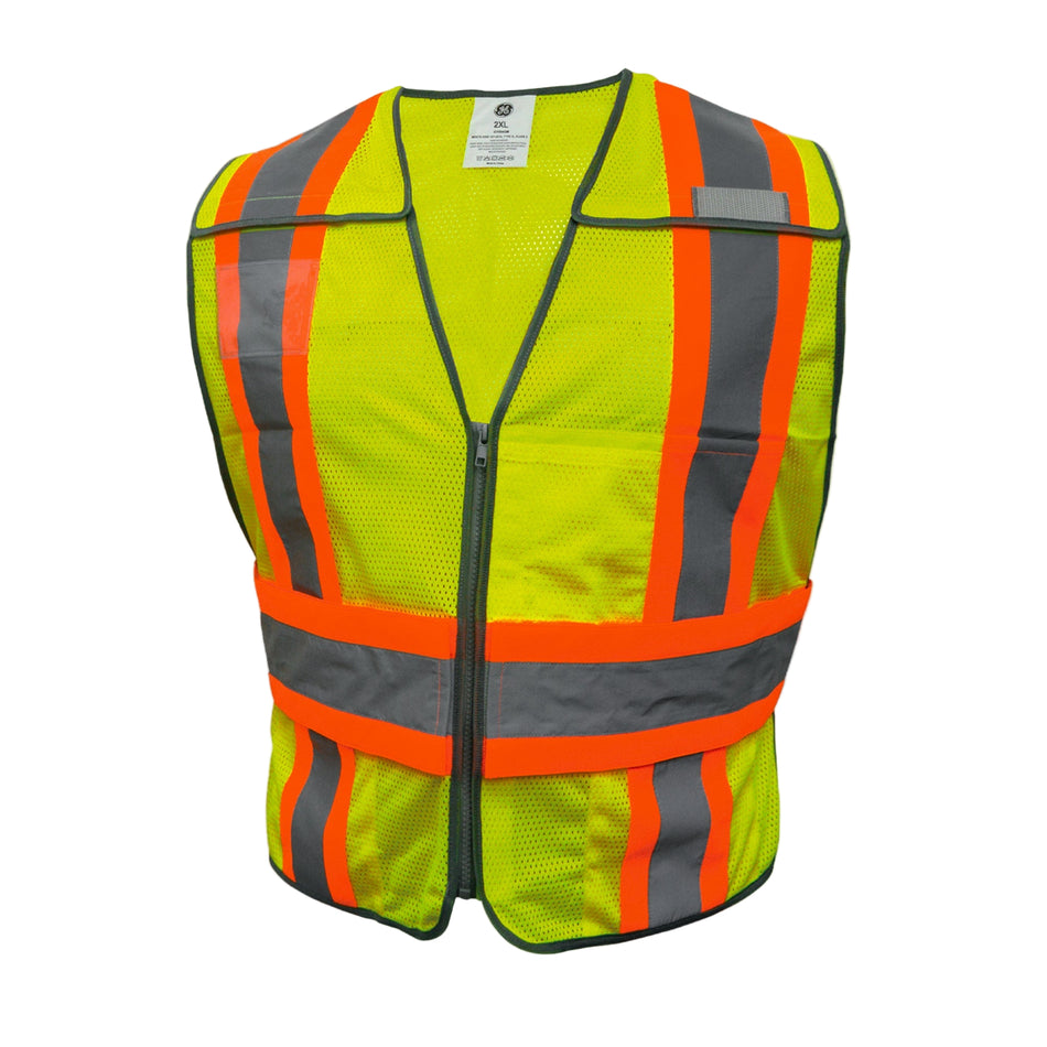 Green | Safety Vest | 5-Point Breakaway, Class 2, ANSI 107-2020