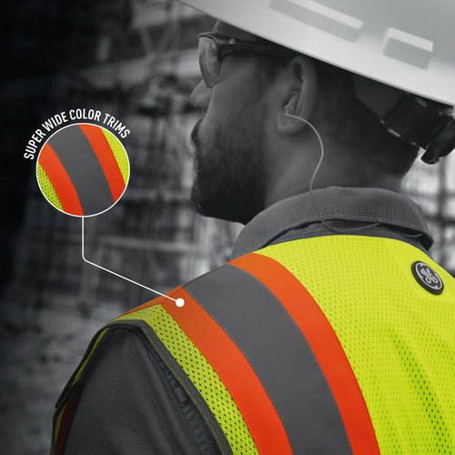 Expandable 5-Point Breakaway Hi-Vis Safety Vest — GE PPE GV084, Protective Clothing