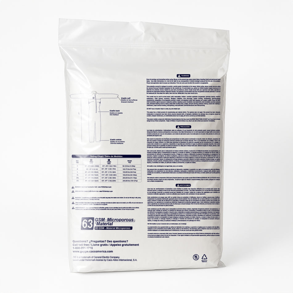 Microporous Protective Coverall | 63 GSM