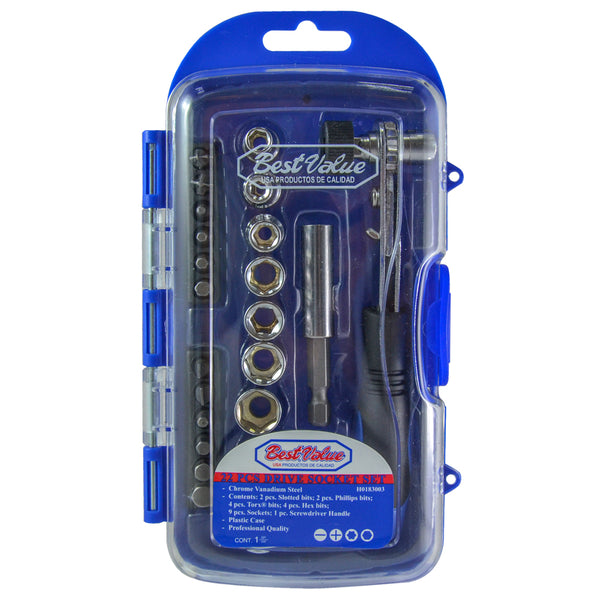 Socket and Bits Set | 22-Piece Hand Tool Kit