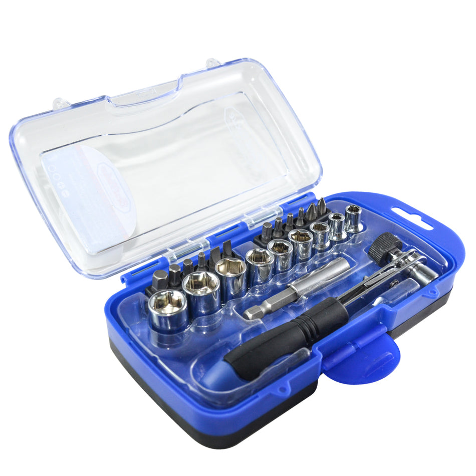Socket and Bits Set | 22-Piece Hand Tool Kit