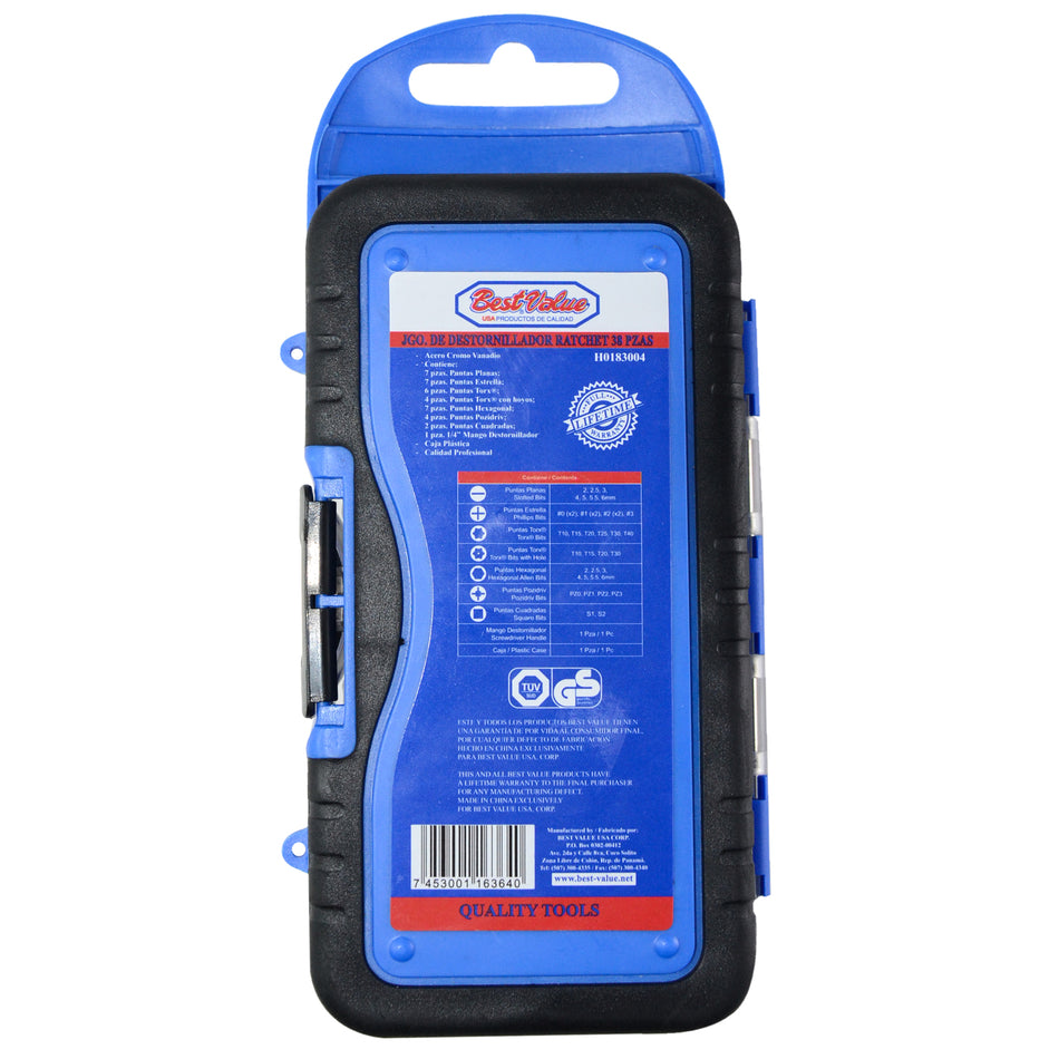 Screwdriver and Bit Tool Set | 38-Piece Kit