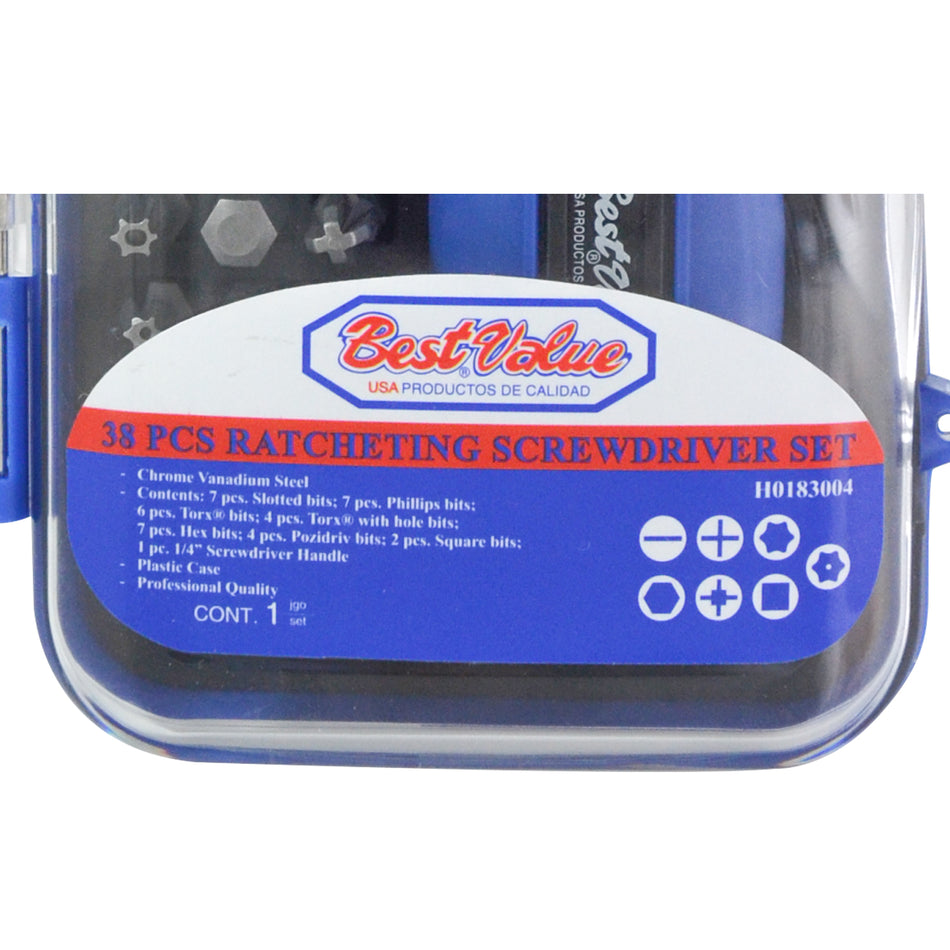 Screwdriver and Bit Tool Set | 38-Piece Kit