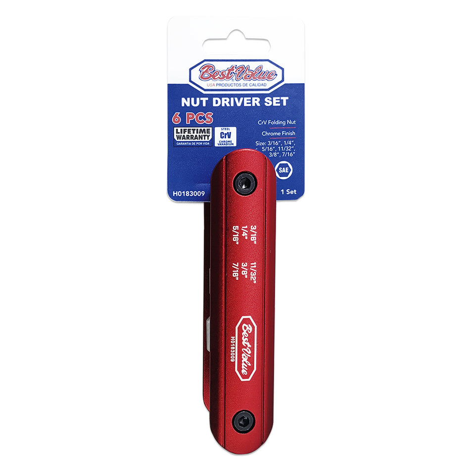 SAE Folding Nut Driver Set | 6-Piece Hand Tool