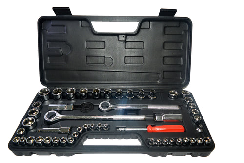 1/4, 3/8 and 1/2 in. Socket Set (52-Piece)
