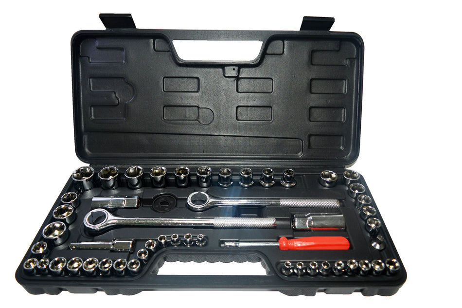 1/4, 3/8 and 1/2 in. Socket Set (52-Piece)
