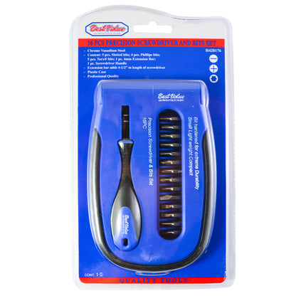 Precision Screwdriver and Bits Set (16-Piece)