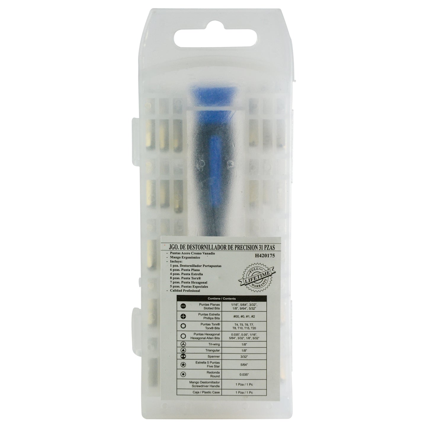 Precision Screwdriver Hand Tool Set SAE (31-Piece)