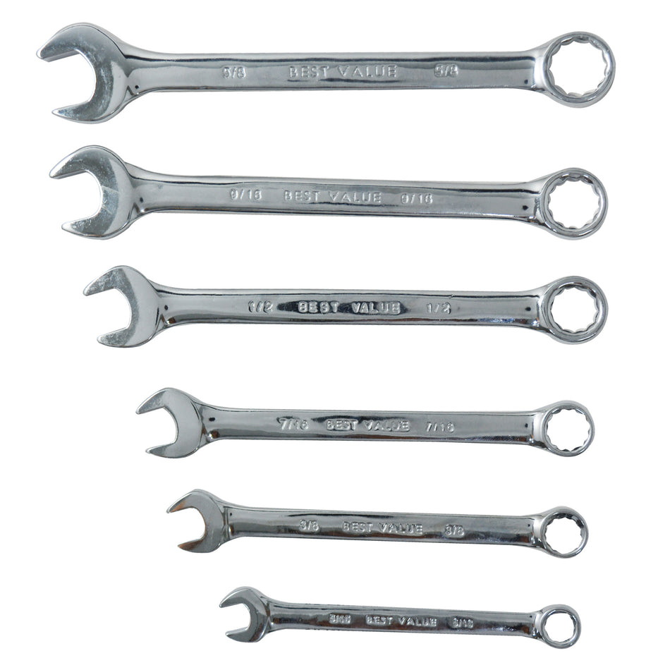 Combination Wrench Set | 6-Piece Hand Tool Kit
