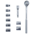 1/2-Inch Drive Socket Set 10-Piece Ratchet Kit – Best Value | H420503