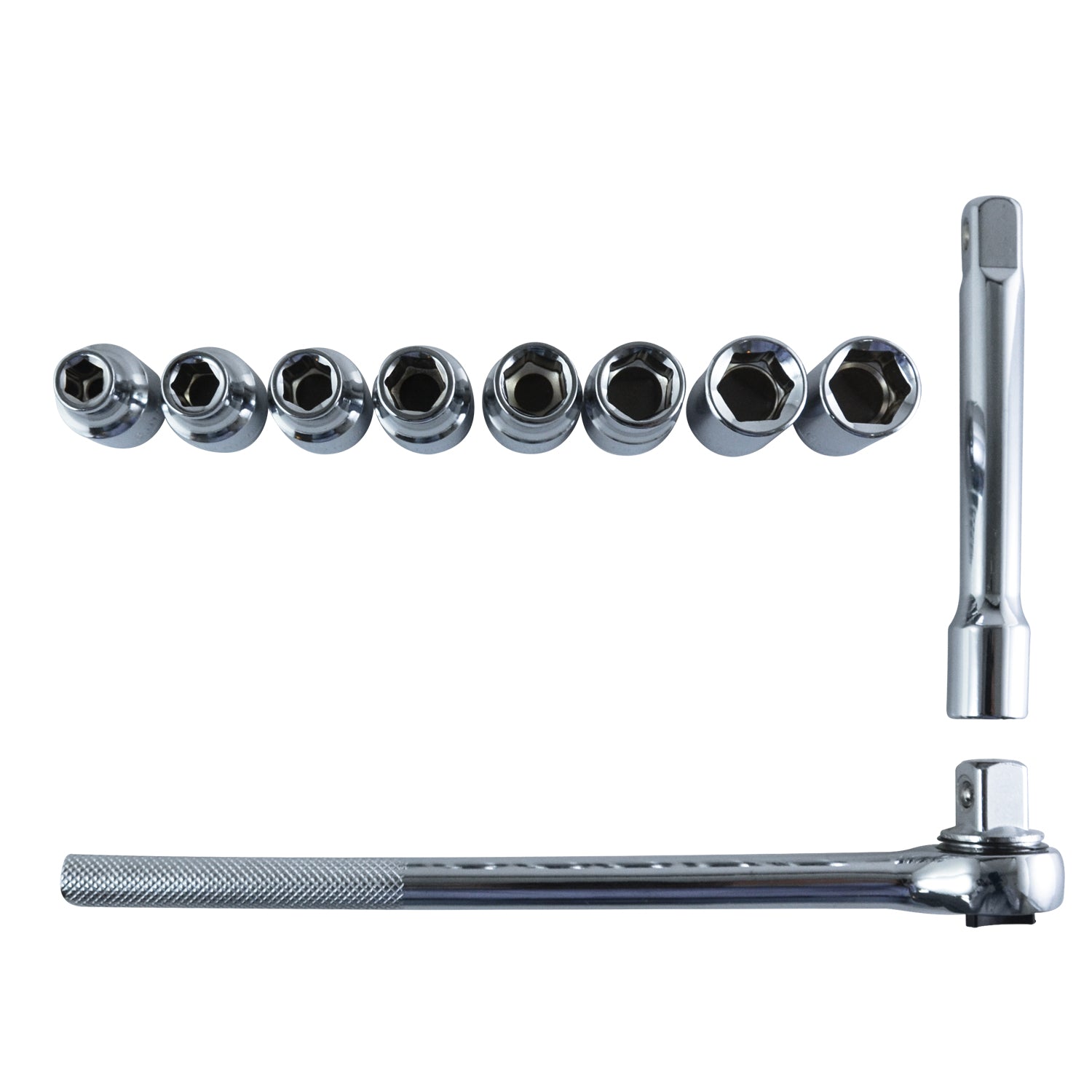 1/2 in. Drive Socket and Ratchet Set (10-Piece)