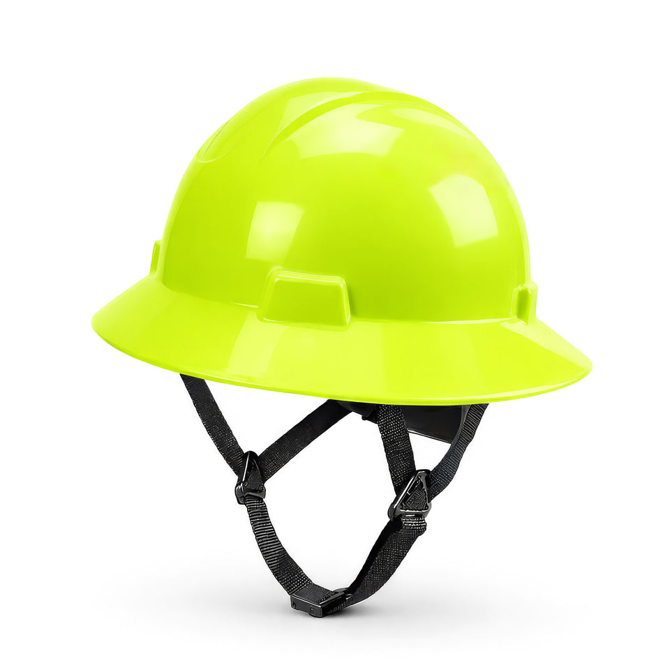 Hi-Vis Lime | GH329 dielectric full brim hard hat