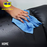light blue, 12 Pack | hand using towel on wet surface | Extra Absorbent Multipurpose Microfiber Towel | L40105
