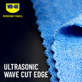 light blue, 12 Pack | close-up of textured edge detail | Extra Absorbent Multipurpose Microfiber Towel | L40105