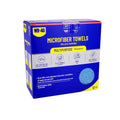 light blue, 12 Pack | front-facing product box angle view | Extra Absorbent Multipurpose Microfiber Towel | L40105